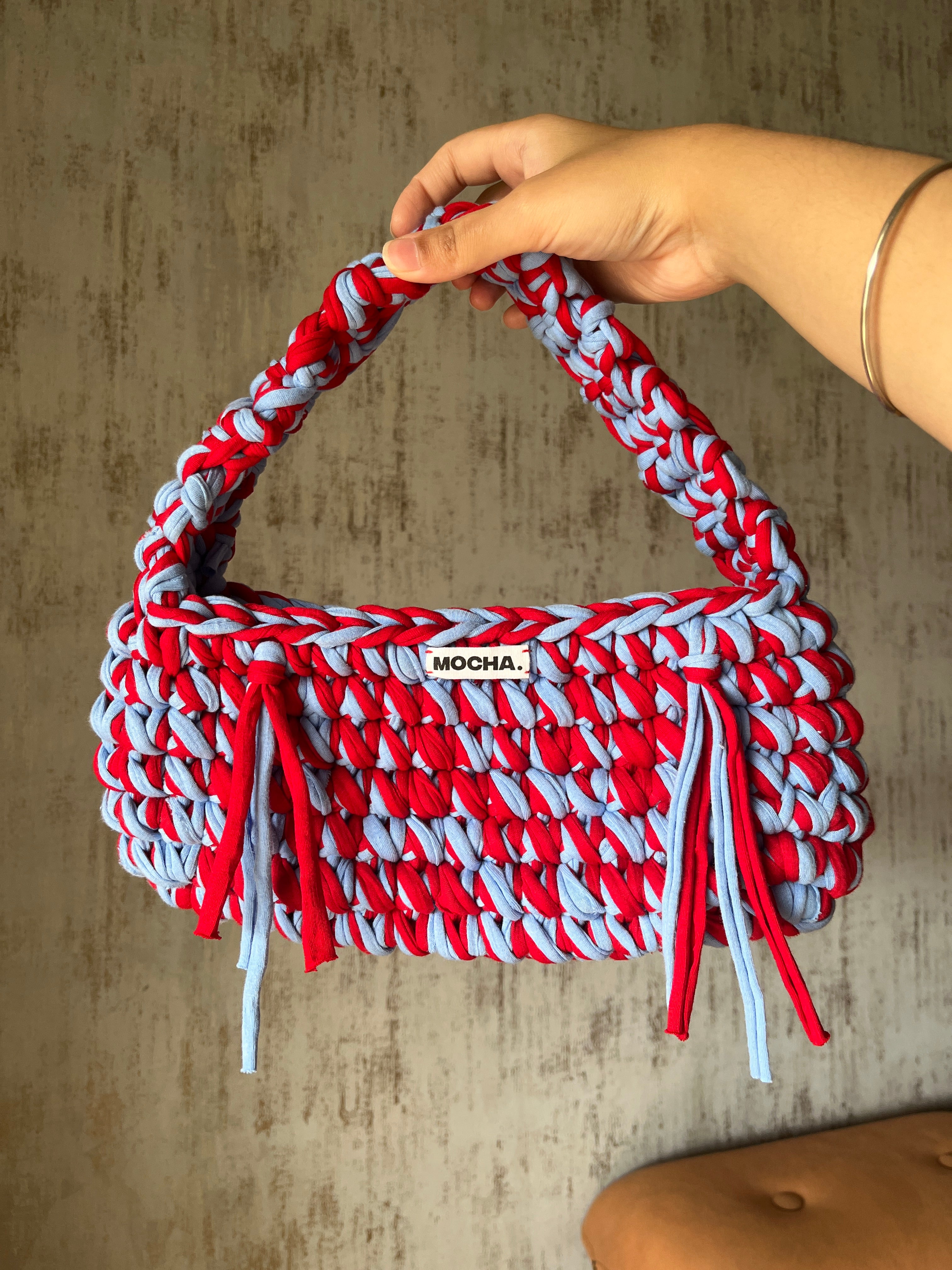 Berry Fizz Crochet Handbag